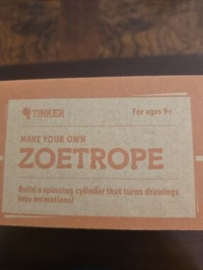 NEW: KiwiCo - TINKER Crate - Make Your Own Zoetrope Kit  - Free Shipping